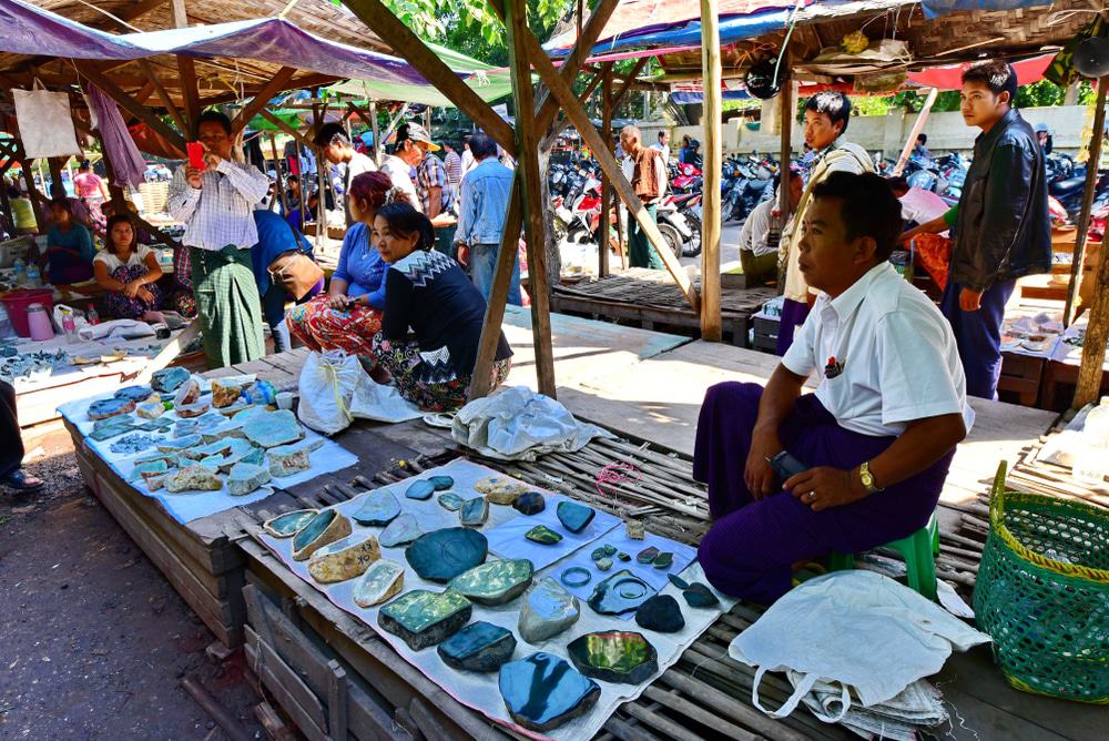 Mercado de Jade de Mandalay