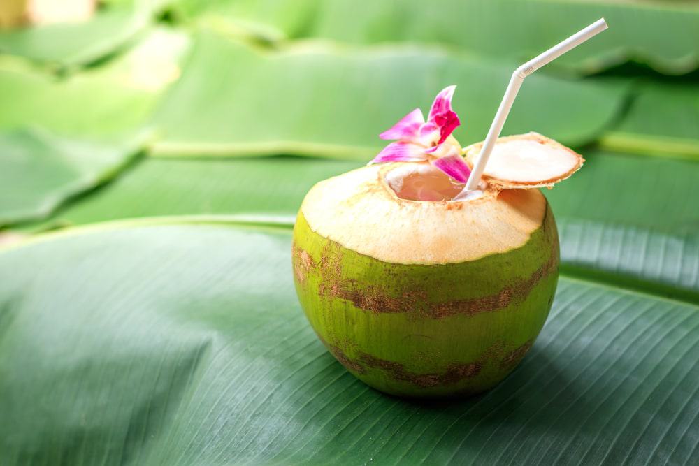 Bebida de coco tailandés
