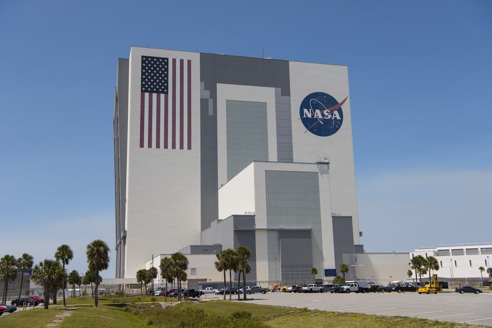 El edificio de montaje de vehículos en el Kennedy Space Center
