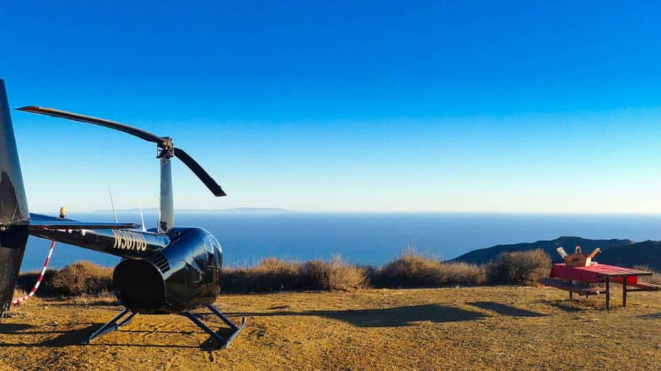 Ruta romántica en helicóptero desde Los Angeles con Mountain Landing