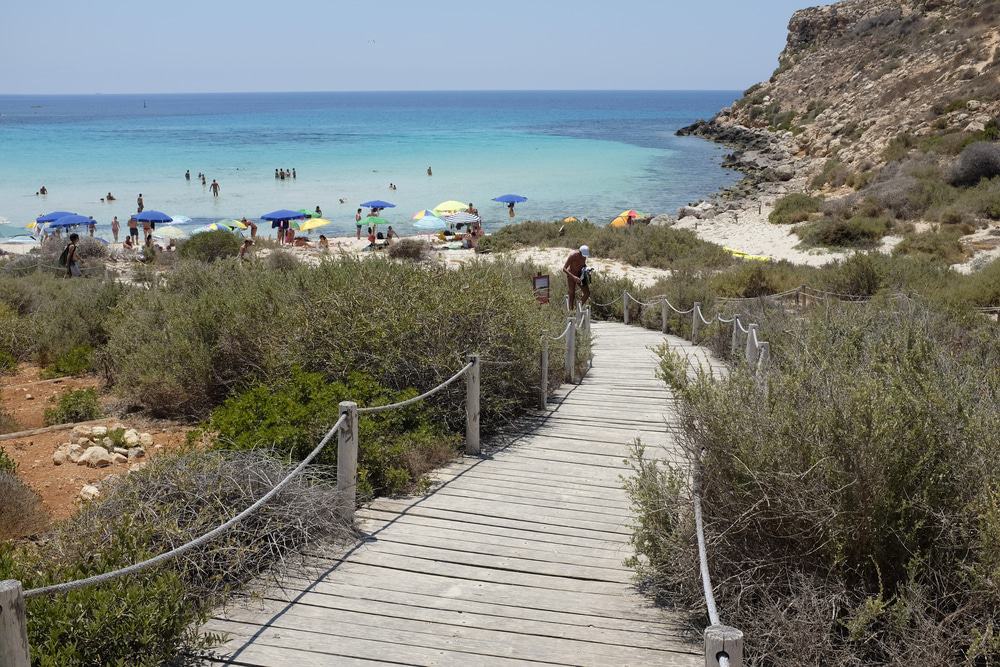 Playa del Conejo, Lampedusa
