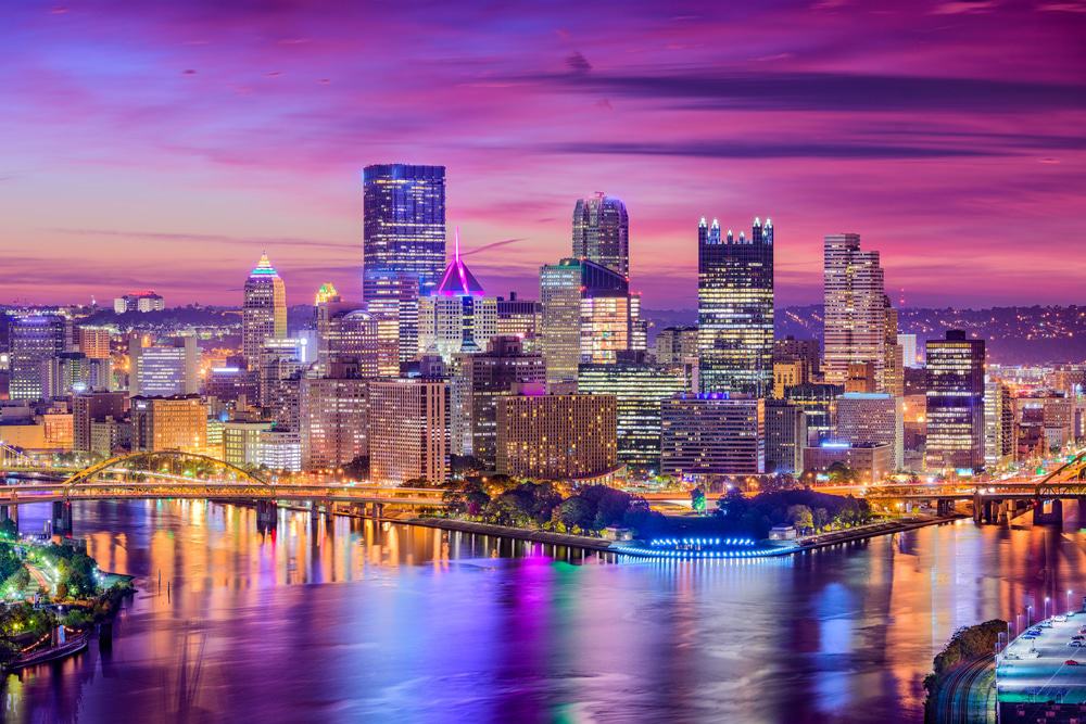 El horizonte de Pittsburgh, Pensilvania
