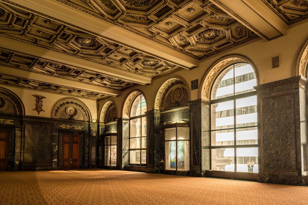 El interior del Centro Cultural de Chicago