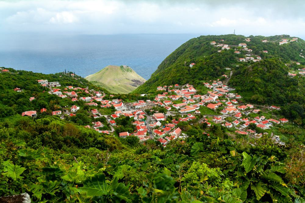 Saba Island, the Caribbean